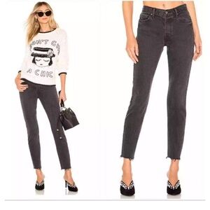 GRLFRND Yasmin High Waisted Jeans w/ Raw Hem & Button Fly Lust  27